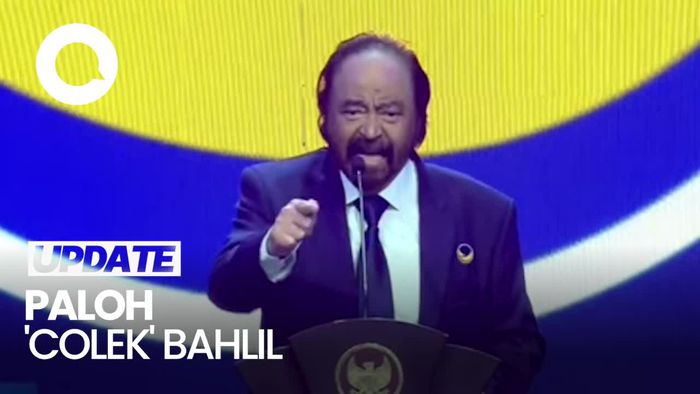 Momen Surya Paloh Goda Bahlil di Kongres NasDem
