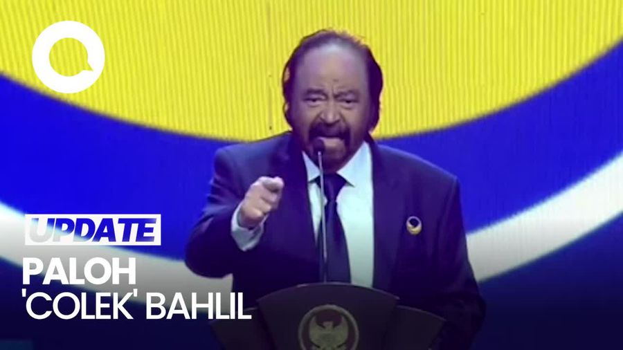 Momen Surya Paloh Goda Bahlil di Kongres NasDem