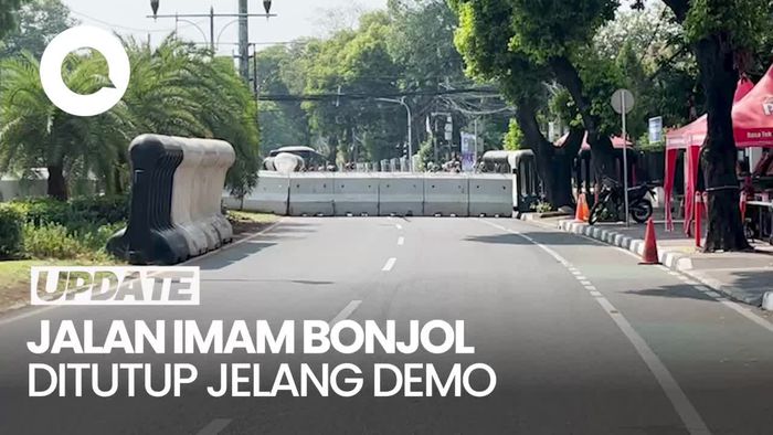 Jelang Aksi Unjuk Rasa di Depan Kantor KPU, Jalan Imam Bonjol Ditutup