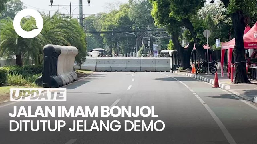 Jelang Aksi Unjuk Rasa di Depan Kantor KPU, Jalan Imam Bonjol Ditutup