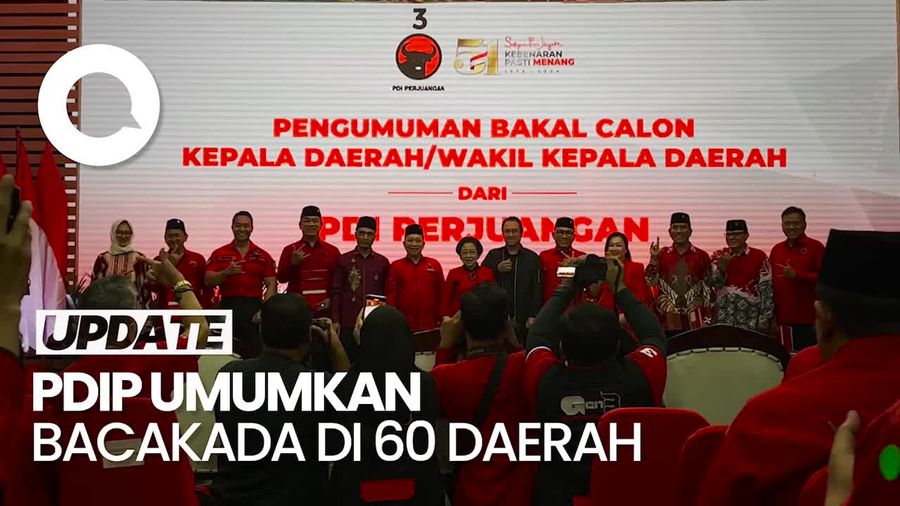 PDIP Usung Airin-Ade Sumardi di Pilgub Banten, Andika-Hendrar di Jateng