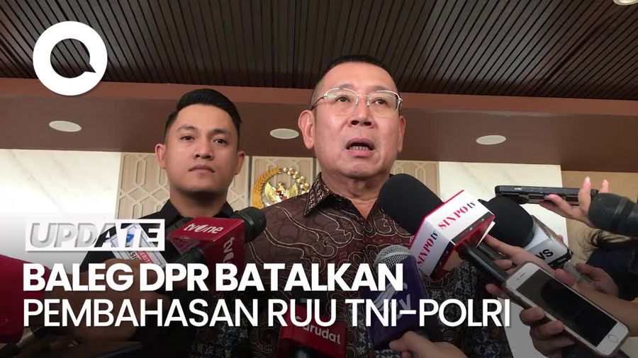 Baleg DPR Batalkan Pembahasan RUU TNI-Polri, Serahkan ke Periode Selanjutnya