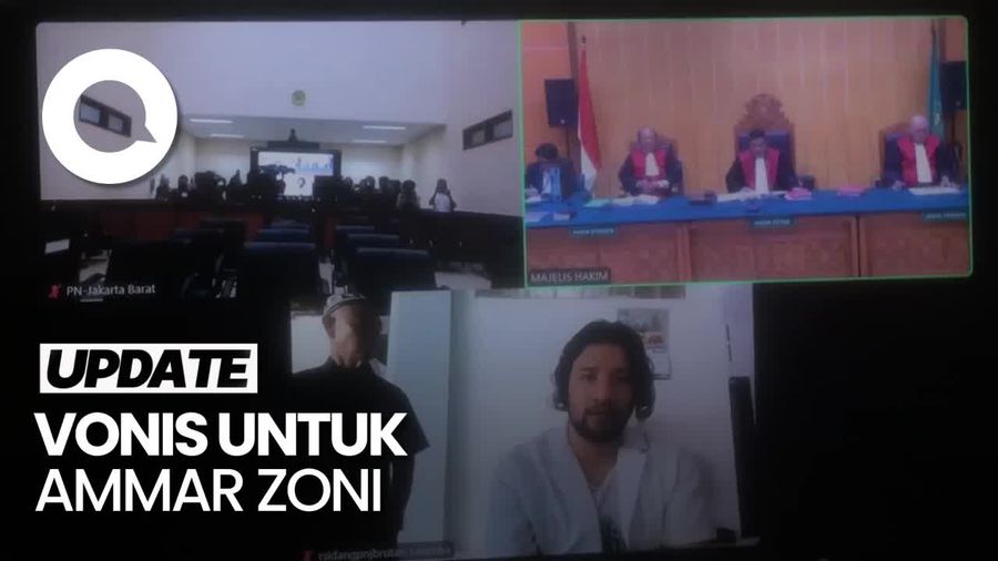 Ekspresi Ammar Zoni Seusai Divonis 3 Tahun Penjara dan Denda Rp 1 M