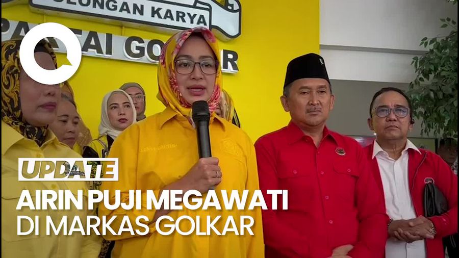Kala Airin Puji Megawati di Kantor DPP Golkar