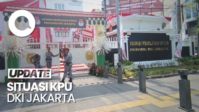 Suasana Kantor KPU Jakarta di Hari Pertama Pendaftaran