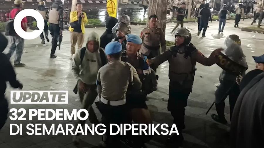 Polisi Periksa 32 Mahasiswa-Pelajar Terkait Demo Ricuh di Semarang