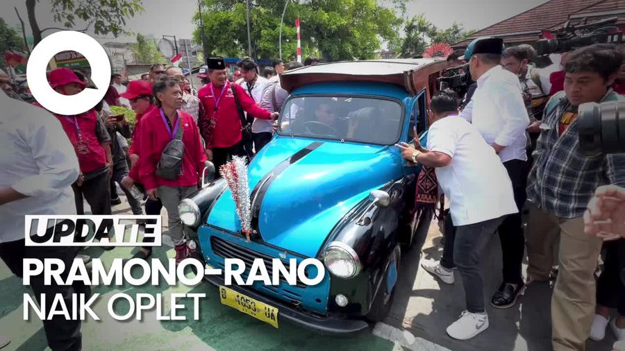 Penampakan Oplet Si Doel yang Dipakai Pramono-Rano Daftar ke KPU