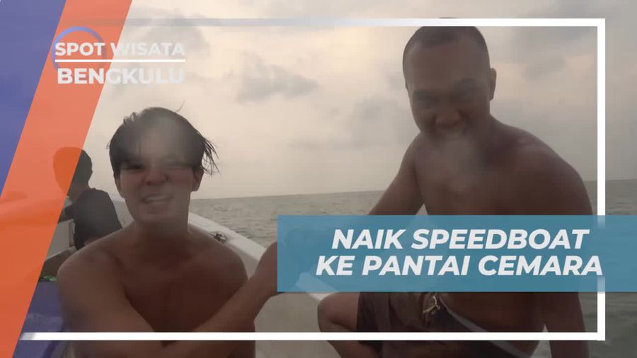 Naik Speedboat Menuju Pantai Cemara Bengkulu