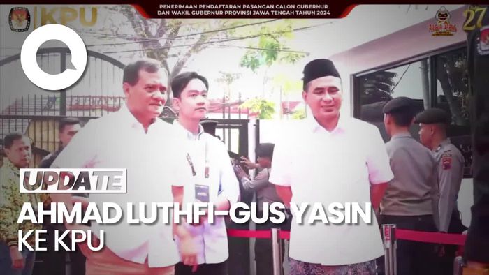Ahmad Luthfi-Gus Yasin Daftar ke KPU Jateng Didampingi Gibran