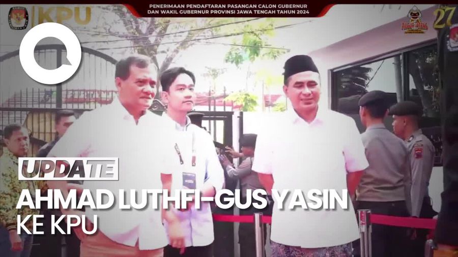 Ahmad Luthfi-Gus Yasin Daftar ke KPU Jateng Didampingi Gibran