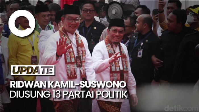 KPU Pastikan Ridwan Kamil-Suswono Diusung oleh 13 Partai Politik