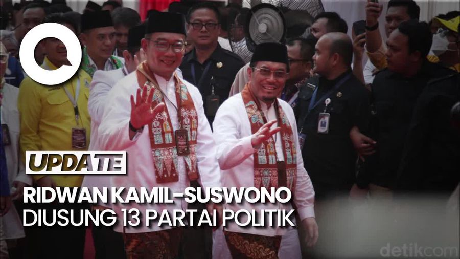 KPU Pastikan Ridwan Kamil-Suswono Diusung oleh 13 Partai Politik