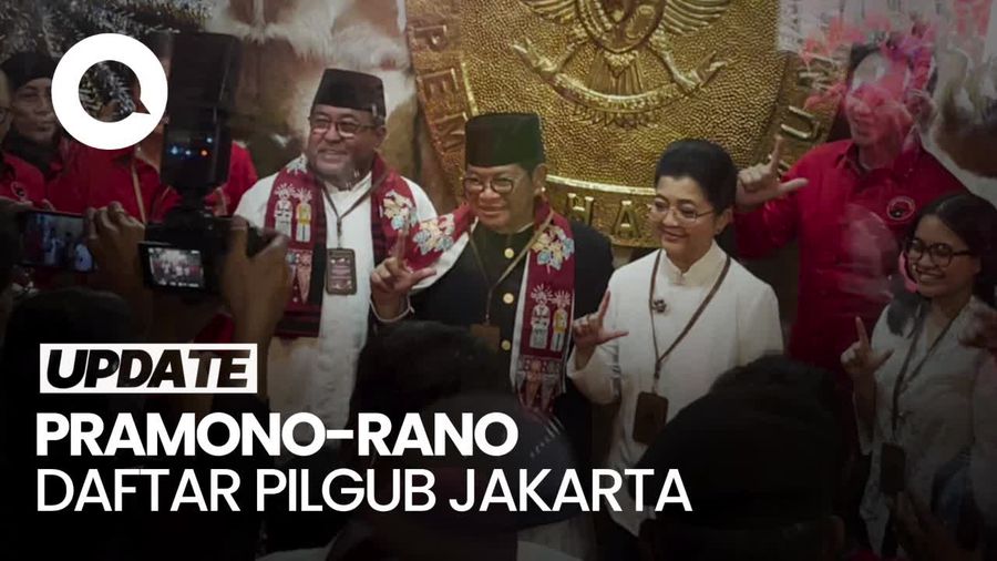 Pramono Anung-Rano Karno Resmi Daftar Pilgub Jakarta ke KPU