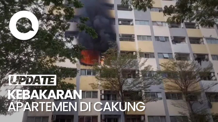 Penampakan Kebakaran Apartemen di Cakung, 1 Orang Luka Bakar