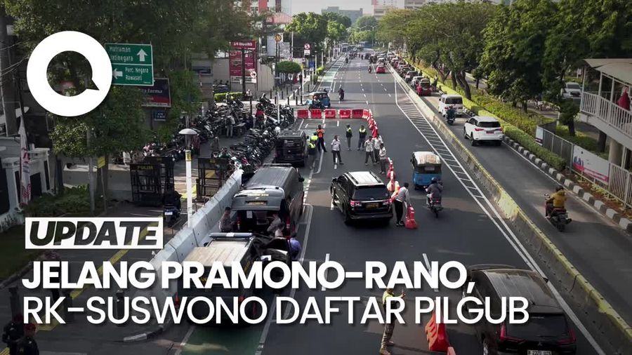 Suasana KPU Jakarta Jelang Pramono-Rano dan RK-Suswono Daftar Pilgub