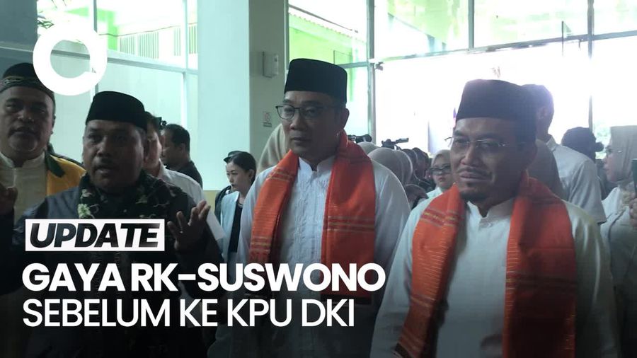 Ridwan Kamil-Suswono Kompak Berbusana Adat Betawi