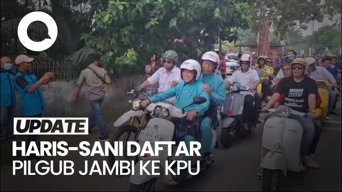 Naik Vespa Matic, Paslon Al Haris-Abdullah Sani Daftar Pilgub Jambi