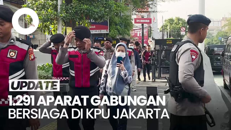 Ribuan Anggota TNI-Polri Amankan Pendaftaran Paslon Pilgub Jakarta di KPU