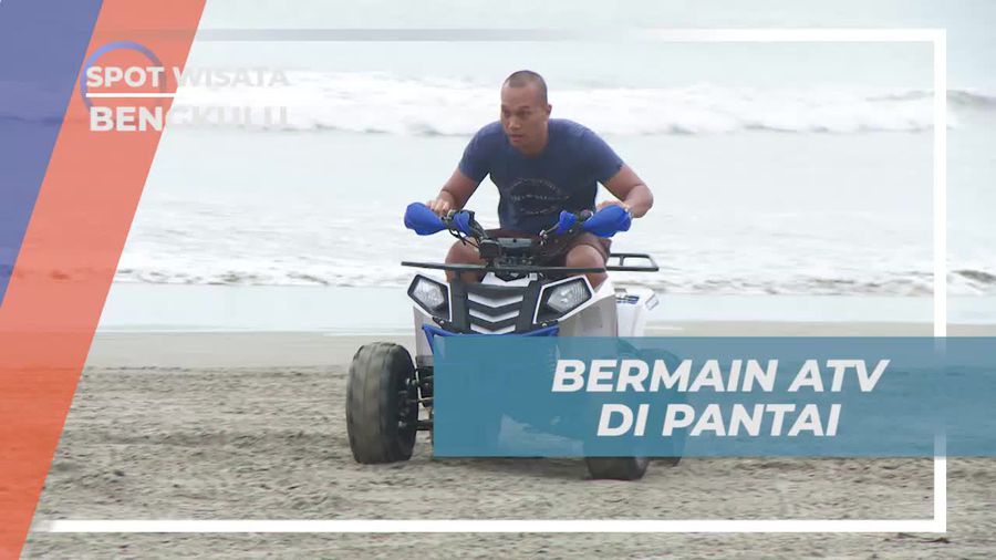 Adu Cepat Balap ATV di Pantai Cemara Bengkulu