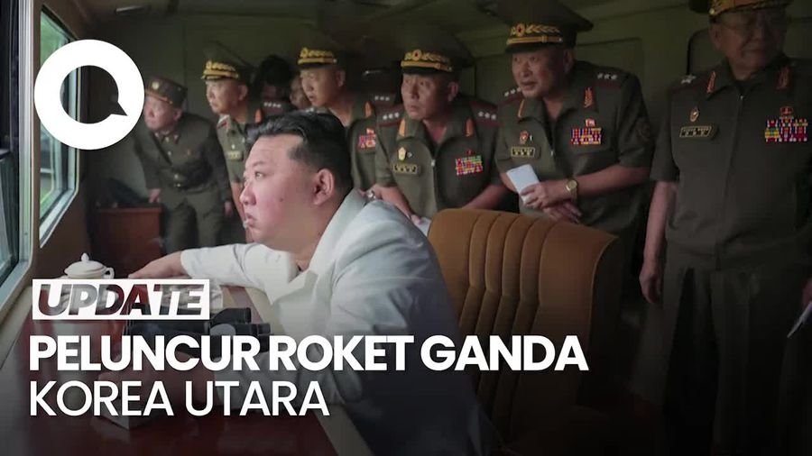 Kala Kim Jong Un Uji Coba Peluncur Roket Ganda Terbaru