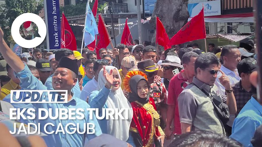 Iqbal-Dinda Daftar Jadi Cagub-Cawagub ke KPU NTB