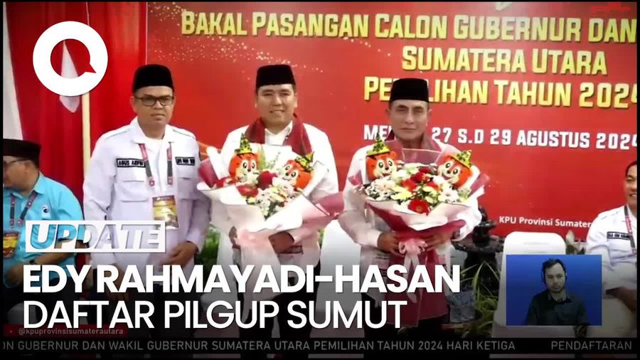 Duet Edy Rahmayadi-Hasan Basri Resmi Daftar Pilgub Sumut