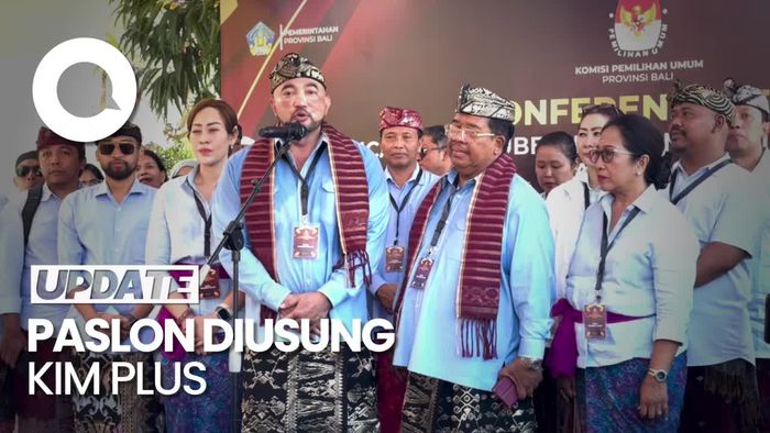 Pakai Kemeja Biru ala Prabowo-Gibran, Mulia-PAS Daftar ke KPU Bali