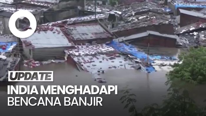 Penampakan India Terendam Banjir Akibat Curah Hujan Ekstrem