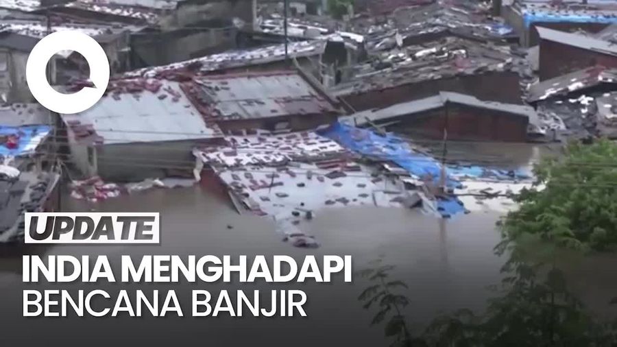 Penampakan India Terendam Banjir Akibat Curah Hujan Ekstrem