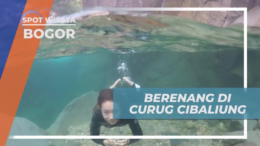 Berenang Menikmati Kesegaran Air Curug Cibaliung Bogor