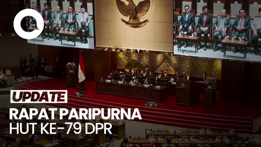 Puan Pimpin Rapat Paripurna HUT ke-79 DPR