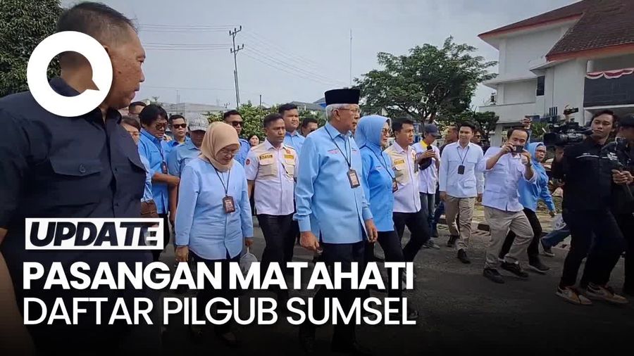 Mawardi Yahya-Anita Noeringhati Daftar Pilgub Sumsel Diiringi 2 Ribu Pendukung