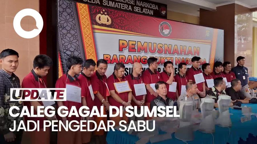 Polda Sumsel Musnahkan 7 Kg Sabu, Salah Satu Tersangka Caleg Gagal