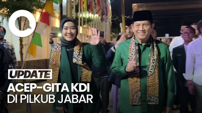Diusung PKB, Acep-Gita KDI Resmi Daftar Pilgub Jabar