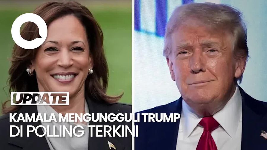 Polling Terkini Pilpres AS: Trump 41%, Kamala 44%