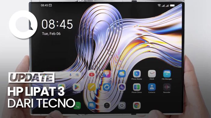 Konsep HP Lipat 3 TECNO Phantom Ultimate 2, Bisa Seperti Laptop