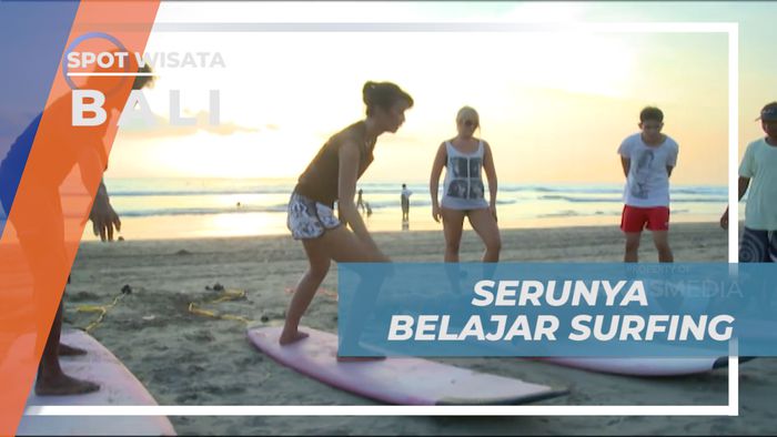 Menikmati Serunya Belajar Surfing di Pantai Double Six, Bali
