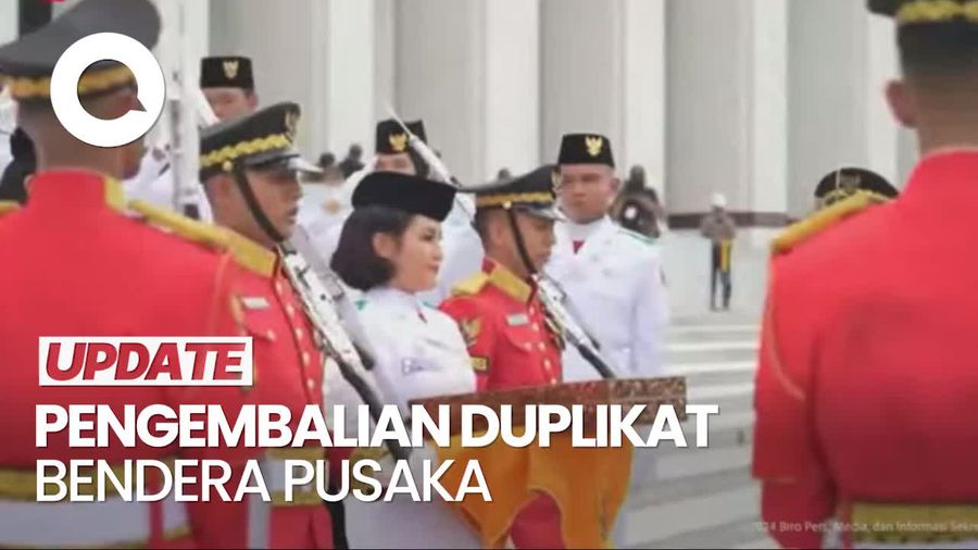 Kirab Pengembalian Bendera Pusaka Dimulai, Rombongan Tinggalkan IKN