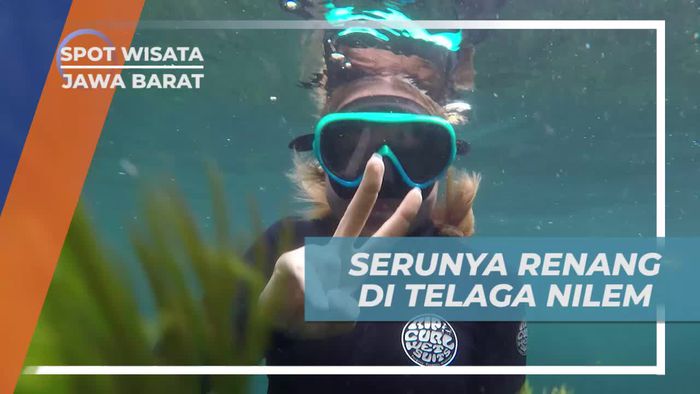 Seru-seruan Berenang di Jernihnya Air Telaga Nilem Kuningan Jawa Barat