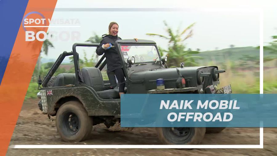 Naik Mobil Offroad Melintasi Medan Menantang di Bogor