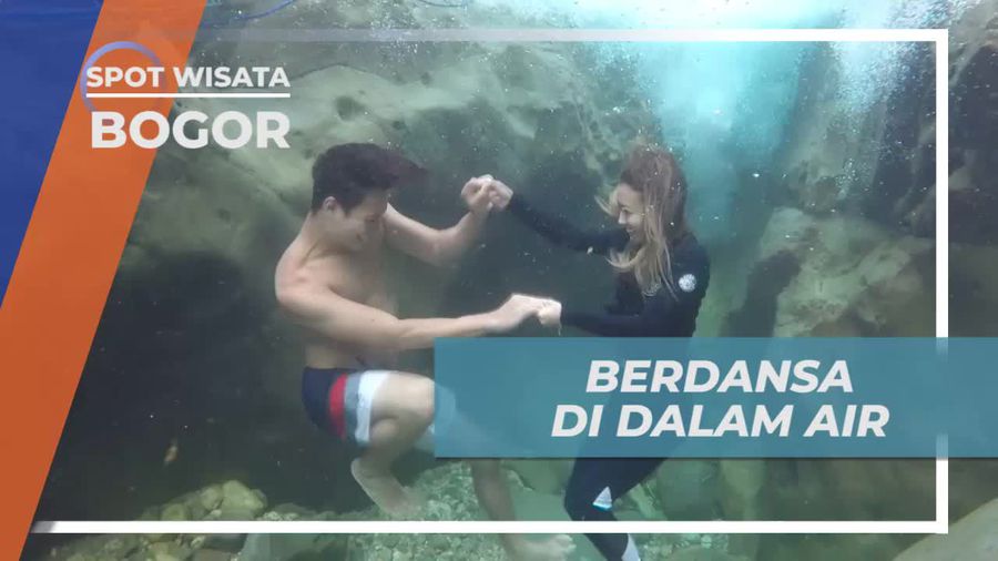 Momen Seru Berdansa di Dalam Air Leuwi Lieuk Bogor