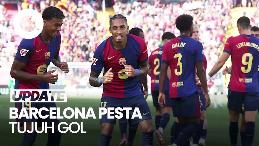 Pesta Gol Barcelona: Raphinha Hat-trick, Olmo Cetak Gol Lagi