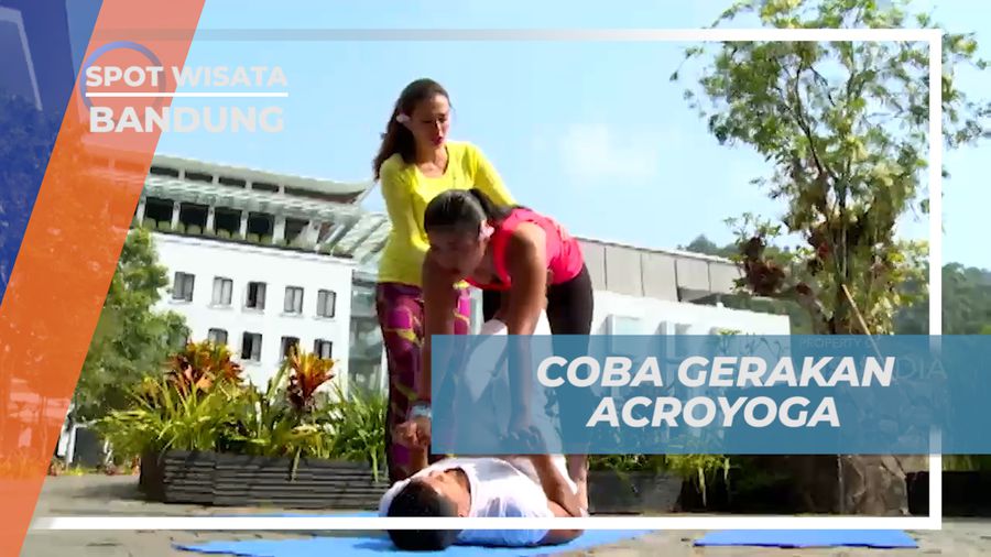 Pengalaman Seru, Melatih Keseimbangan Mencoba Gerakan Acroyoga, Bandung