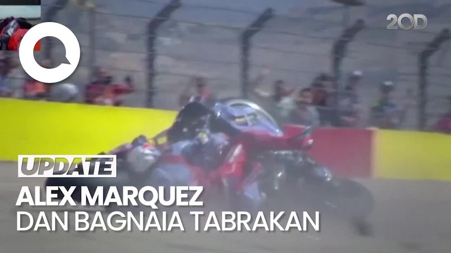 Detik-detik Alex Marquez Lindas Bagnaia di MotoGP Aragon