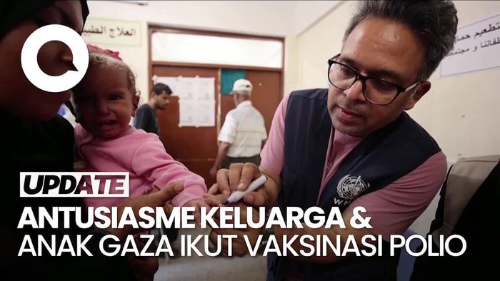 Vaksinasi Polio Hari Pertama di Gaza Berjalan Lancar dan Penuh Kegembiraan