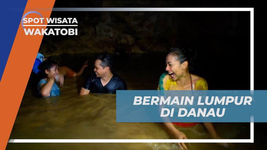 Menikmati Keseruan Bermain Lumpur Danau di Dalam Goa Kelelawar, Wakatobi