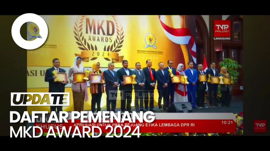 Ada Utut hingga Cucun Ahmad, Ini Deretan Pemenang MKD Award 2024