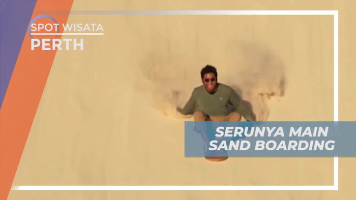 Keseruan Bermain Sandboarding di Gurun Pasir Lancelin Perth Australia