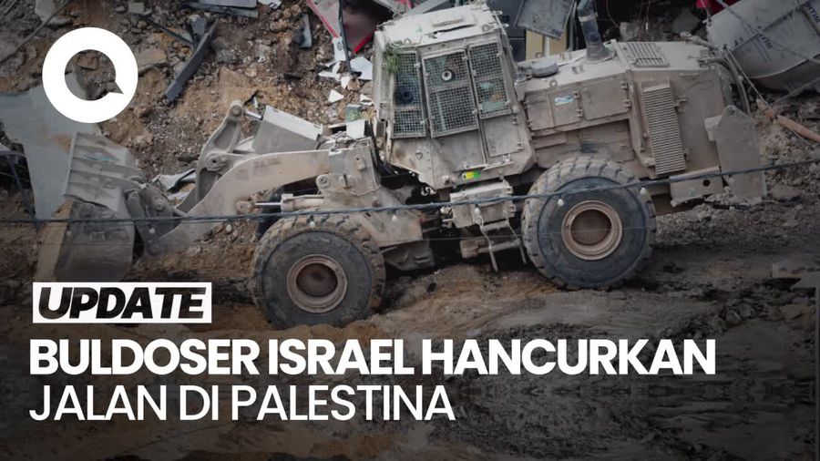 Detik-detik Buldoser Israel Hancurkan Jalanan di Jenin Palestina