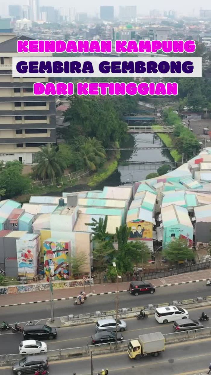 Melihat Keindahan Kampung Gembira Gembrong dari Kamera Drone